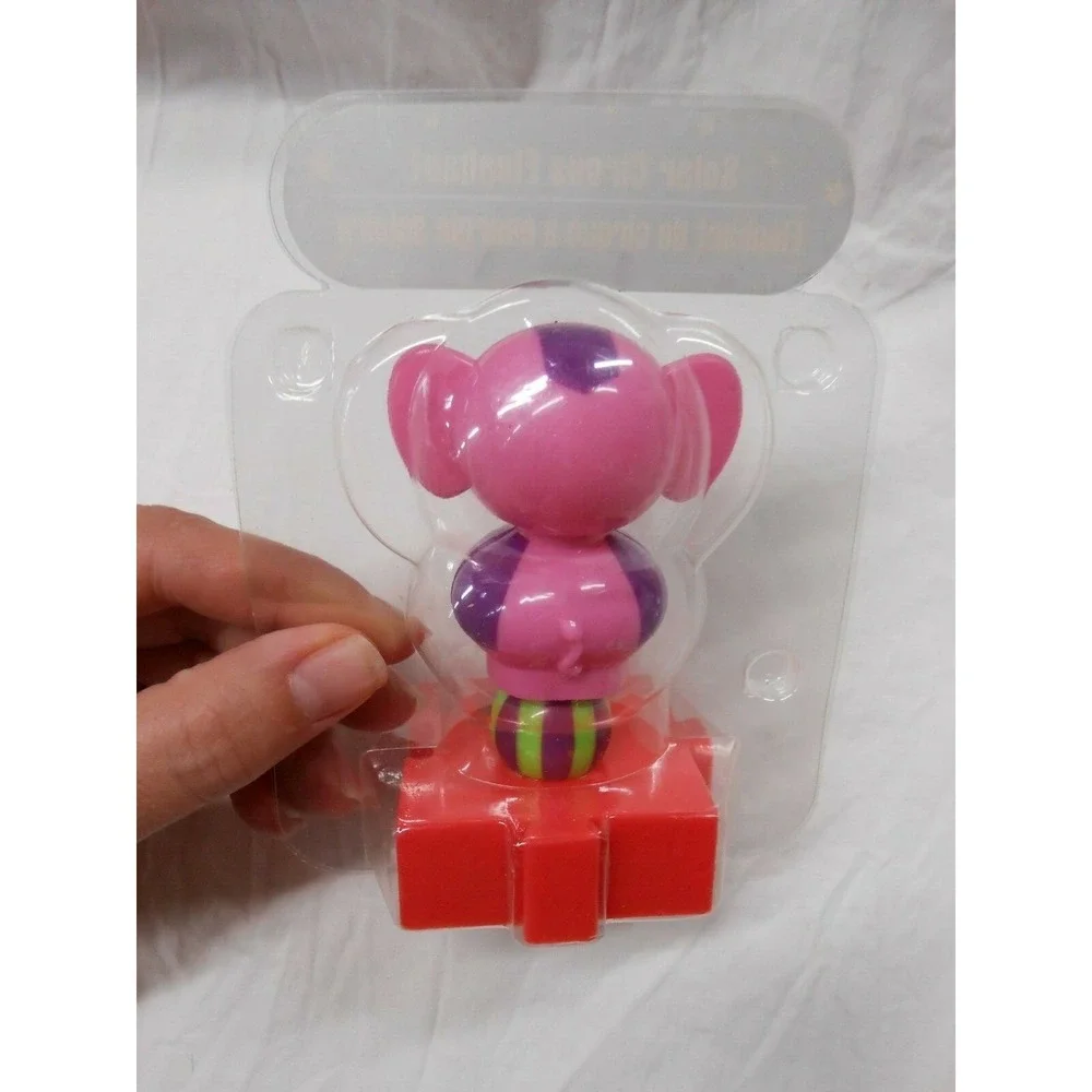 NEW Solar Powered Dancing Dancer Connectable Circus Pink Elephant Suncatcher! - Picture 2 of 3